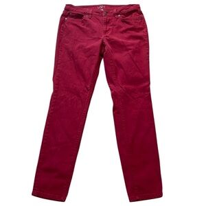 Ann Taylor loft Red Curvy skinny jeans pants trousers womens Size 6 Cotton